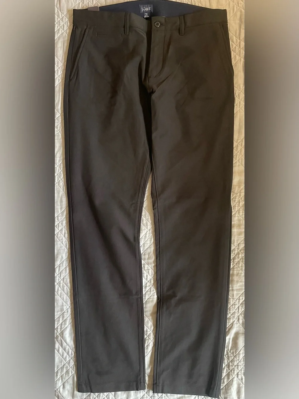 J.CREW 484 Slim-fit tech pant in Black Size 33/32 NWT $128 CG696